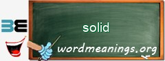 WordMeaning blackboard for solid